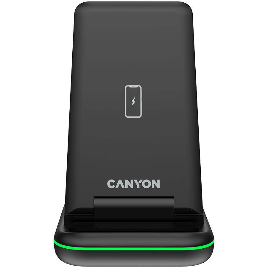 CANYON wireless charger WS-304 15W 3in1 Black CANYON wireless charger WS-304 15W 3in1 Black - Image 1