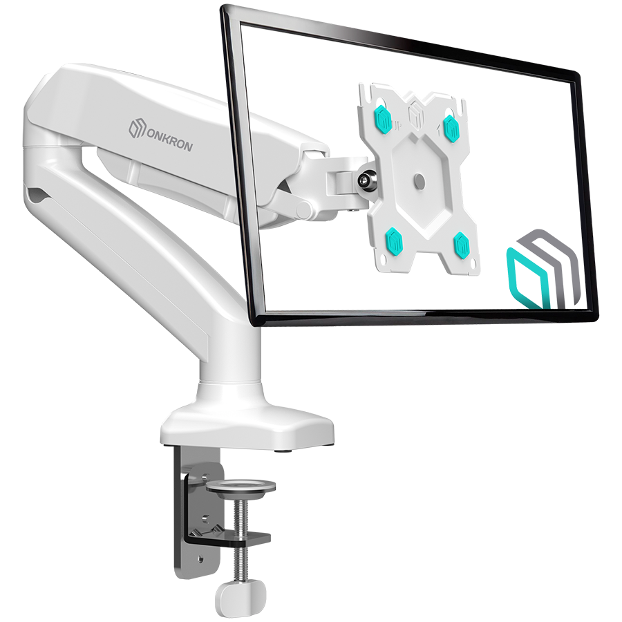 ONKRON Monitor Desk Mount for 13 to 32-Inch LCD LED OLED Screens up to 8 kg, White ONKRON Monitor Desk Mount for 13 to 32-Inch LCD LED OLED Screens up to 8 kg, White - Image 1