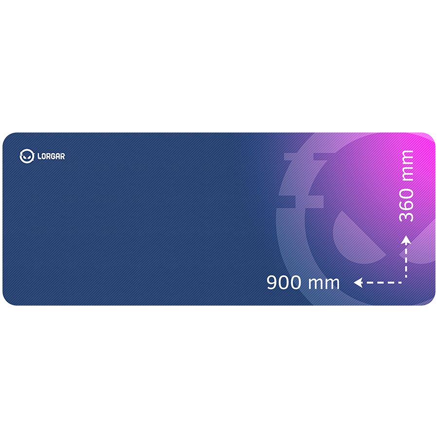 Lorgar Main 139, Gaming mouse pad, High-speed surface, Purple anti-slip rubber base, size: 900mm x 360mm x 3mm, weight 0.6kg Lorgar Main 139, Gaming mouse pad, High-speed surface, Purple anti-slip rubber base, size: 900mm x 360mm x 3mm, weight 0.6kg - Image 1