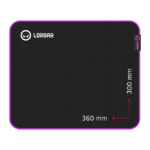 Lorgar Main 313, Gaming mouse pad, High-speed surface, Purple anti-slip rubber base, size: 360mm x 300mm x 3mm, weight 0.195kg