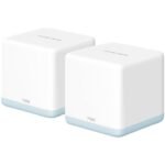 Mercusys Halo H30G(2-pack) AC1300 Whole Home Mesh Wi-Fi System, 400 Mbps at 2.4 GHz + 867 Mbps at 5 GHz, 2× Internal Antennas, 2× Gigabit Ports per Unit (WAN/LAN auto-sensing), MERCUSYS APP, Router/AP Mode, One Unified Network, up to 100 devices