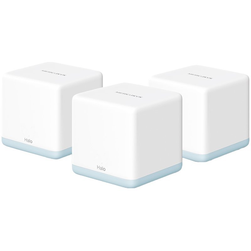 Mercusys Halo H30G(3-pack) AC1300 Whole Home Mesh Wi-Fi System, 400 Mbps at 2.4 GHz + 867 Mbps at 5 GHz, 2× Internal Antennas, 2× Gigabit Ports per Unit (WAN/LAN auto-sensing), MERCUSYS APP, Router/AP Mode, One Unified Network, up to 100 devices Mercusys Halo H30G(3-pack) AC1300 Whole Home Mesh Wi-Fi System, 400 Mbps at 2.4 GHz + 867 Mbps at 5 GHz, 2× Internal Antennas, 2× Gigabit Ports per Unit (WAN/LAN auto-sensing), MERCUSYS APP, Router/AP Mode, One Unified Network, up to 100 devices - Image 1