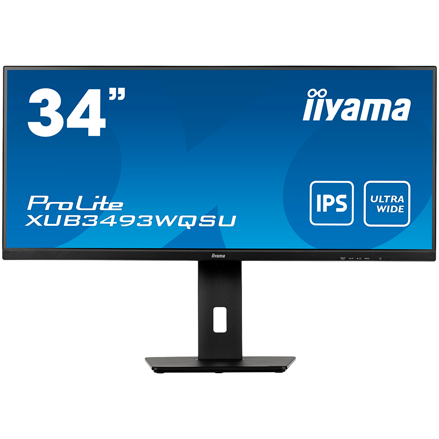 IIYAMA Monitor XUB3493WQSU-B5 34” IPS 3440 x 1440 @75Hz 21:9, 400 cd/m², 4ms, 1000:1, HDMI, DP, USB, height, swivel, tilt, HDCP, Speakers, VESA IIYAMA Monitor XUB3493WQSU-B5 34” IPS 3440 x 1440 @75Hz 21:9, 400 cd/m², 4ms, 1000:1, HDMI, DP, USB, height, swivel, tilt, HDCP, Speakers, VESA - Image 1