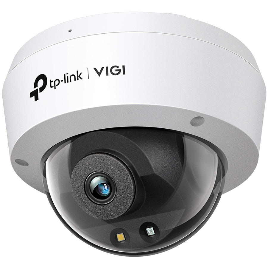 TP-Link VIGI C250(4mm) 5MP Full-Color Dome Network Camera, H.265+/H.265/H.264+/H.264, 1/2.7"" Progressive Scan CMOS, Color/0.005 Lux@F1.6, 0 Lux with IR/White Light, 25fps/30fps ( 2880x1620, 2048x1280, 1920x1080,1280x720), True WDR, PoE/12V DC TP-Link VIGI C250(4mm) 5MP Full-Color Dome Network Camera, H.265+/H.265/H.264+/H.264, 1/2.7"" Progressive Scan CMOS, Color/0.005 Lux@F1.6, 0 Lux with IR/White Light, 25fps/30fps ( 2880x1620, 2048x1280, 1920x1080,1280x720), True WDR, PoE/12V DC - Image 1