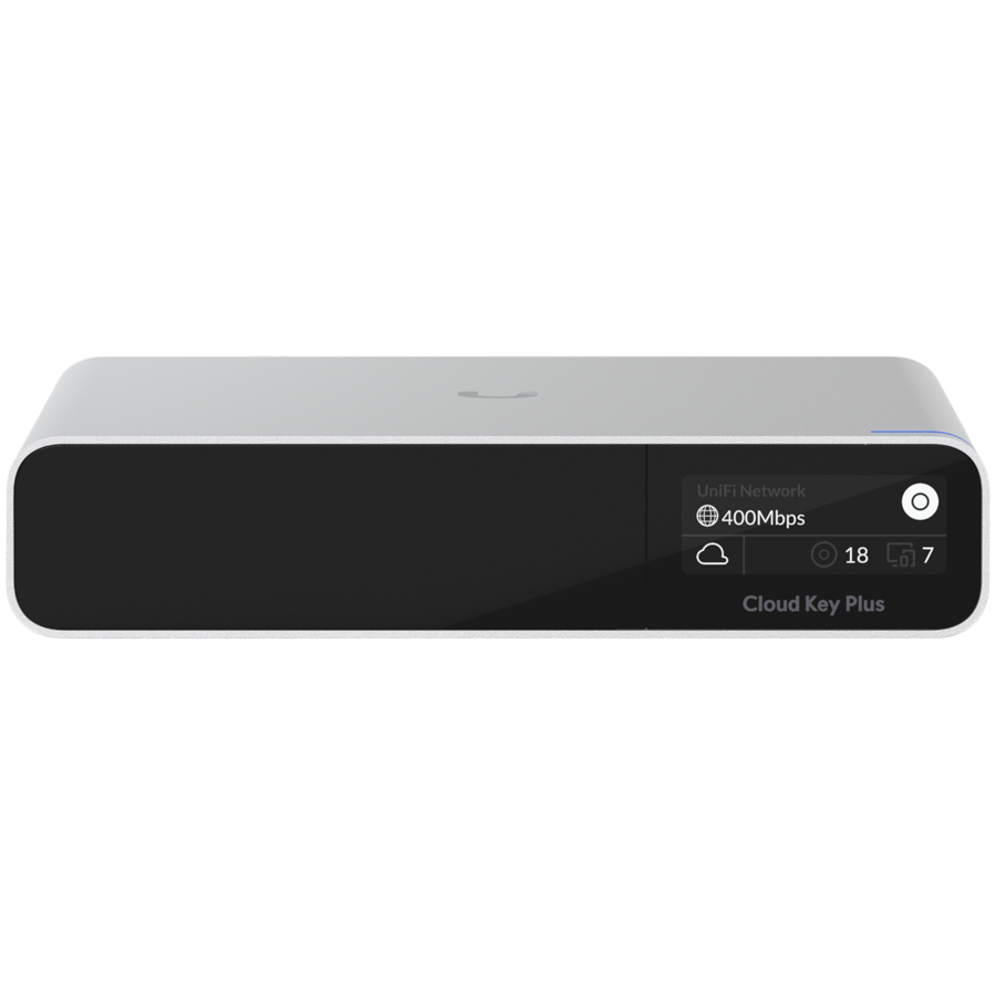 UBIQUITI CloudKey+; Pre-installed 1TB HDD; Connect and power using PoE; Optional USB-C power with Quick Charge 2.0/3.0 compliant adapter only; Includes full UniFi application suite for device management; Bluetooth for instant setup. UBIQUITI CloudKey+; Pre-installed 1TB HDD; Connect and power using PoE; Optional USB-C power with Quick Charge 2.0/3.0 compliant adapter only; Includes full UniFi application suite for device management; Bluetooth for instant setup. - Image 1