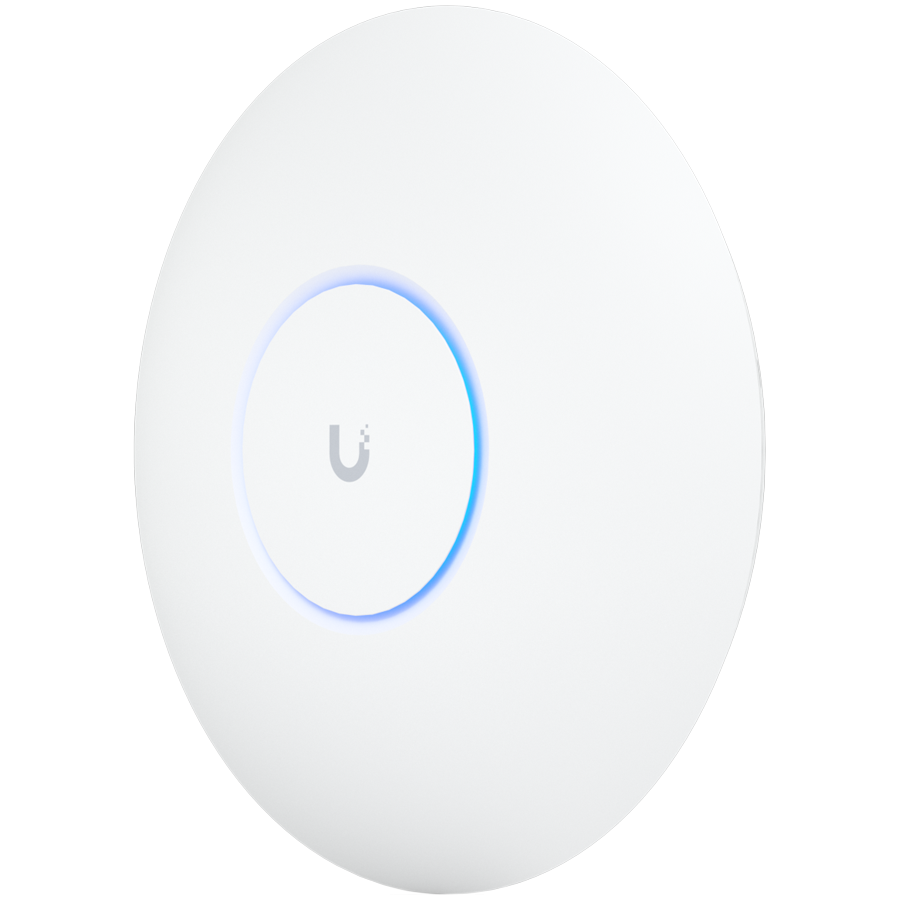 UBIQUITI U6 Pro; WiFi 6; 6 spatial streams; 140 m² (1,500 ft²) coverage; 350+ connected devices; Powered using PoE; GbE uplink. UBIQUITI U6 Pro; WiFi 6; 6 spatial streams; 140 m² (1,500 ft²) coverage; 350+ connected devices; Powered using PoE; GbE uplink. - Image 1