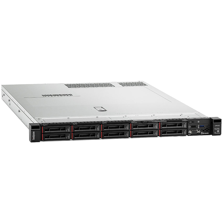 Lenovo ThinkSystem SR250 v2. 1U Rack; 1x Xeon E-2378 8C 65W 2.6GHz; 1x 32GB 3200MHz UDIMM; HW RAID 5350-8i; 8x 2.5-in bay HS; 2x RJ-45 GbE ports; VGA; PCIe x8 LP, x8 FH, x8 int; 1x 450W HS; XCC Enterprise; Toolless Friction Rail kit v2, 3yr warranty Lenovo ThinkSystem SR250 v2. 1U Rack; 1x Xeon E-2378 8C 65W 2.6GHz; 1x 32GB 3200MHz UDIMM; HW RAID 5350-8i; 8x 2.5-in bay HS; 2x RJ-45 GbE ports; VGA; PCIe x8 LP, x8 FH, x8 int; 1x 450W HS; XCC Enterprise; Toolless Friction Rail kit v2, 3yr warranty - Image 1