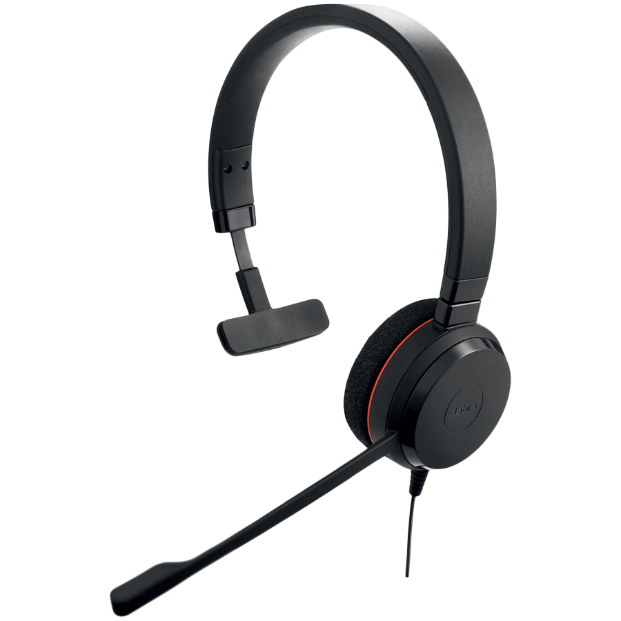 JABRA EVOLVE 20 MS Mono USB Headband, Noise cancelling,USB connector, with mute-button and volume control on the cord, with foam ear cushion, Microsoft optimized JABRA EVOLVE 20 MS Mono USB Headband, Noise cancelling,USB connector, with mute-button and volume control on the cord, with foam ear cushion, Microsoft optimized - Image 1