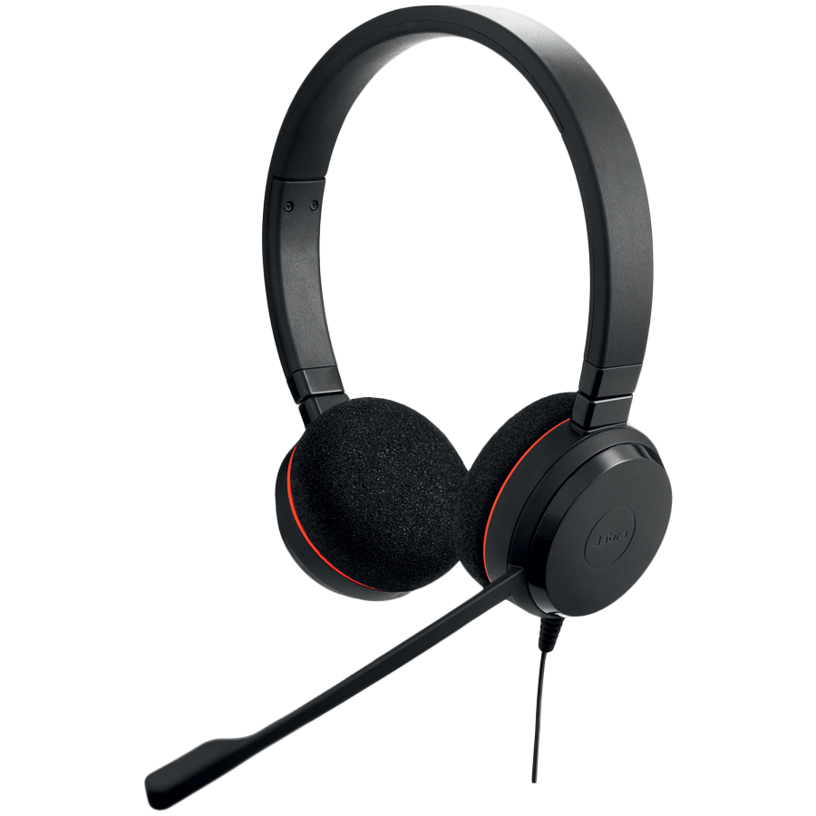 JABRA EVOLVE 20 UC Stereo USB Headband, Noise cancelling, USB connector, with mute-button and volume control on the cord, with foam ear cushion JABRA EVOLVE 20 UC Stereo USB Headband, Noise cancelling, USB connector, with mute-button and volume control on the cord, with foam ear cushion - Image 1