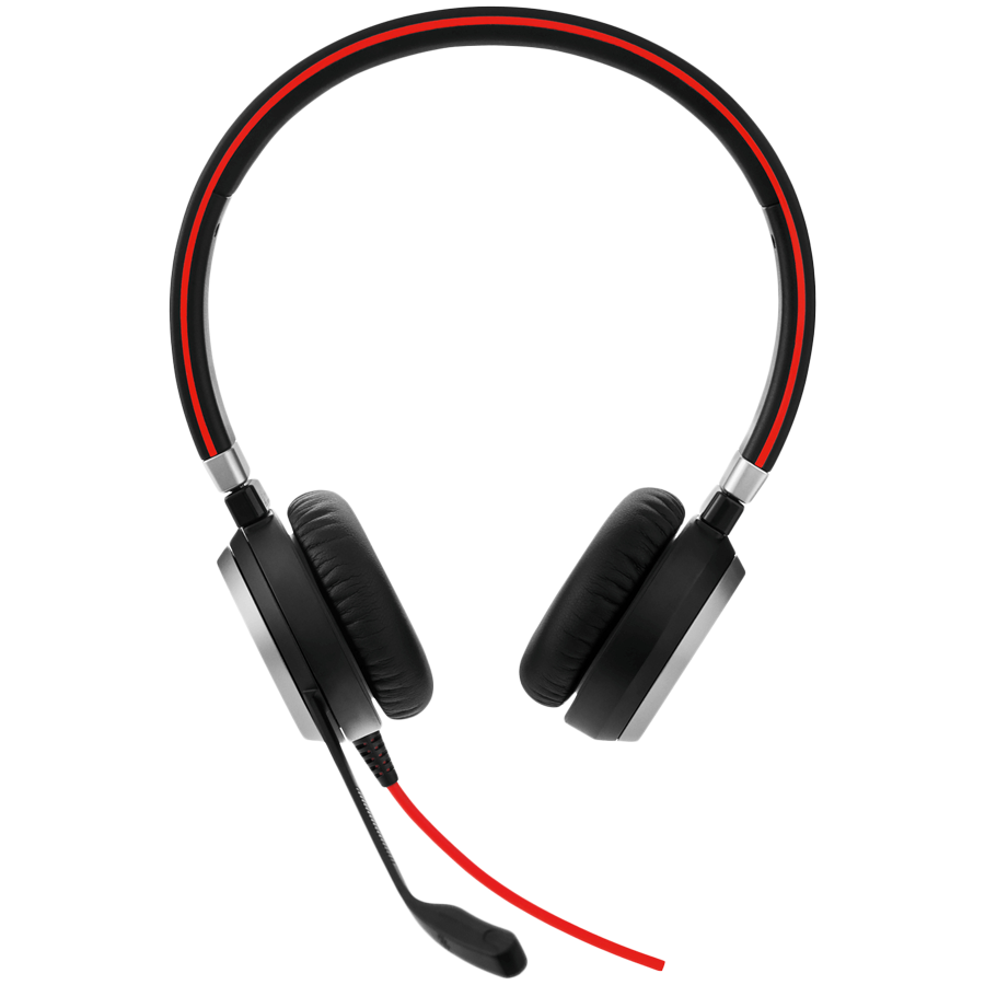 JABRA EVOLVE 40 MS Stereo USB Headband, Noise cancelling, USB and 3.5 jack connectivity, with mute-button and volume control on the cord, Busylight , Discret boomarm, Microsoft optimized JABRA EVOLVE 40 MS Stereo USB Headband, Noise cancelling, USB and 3.5 jack connectivity, with mute-button and volume control on the cord, Busylight , Discret boomarm, Microsoft optimized - Image 1