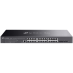 TP-Link SG3428 Omada 24-Port Gigabit L2+ Managed Switch with 4 SFP Slots, 24× Gigabit RJ45 ports and 4× Gigabit SFP slots, Omada APP, Static Routing, VLAN, ACL, QoS, IGMP Snooping, OAM, DDM, ERPS, Fanless, 1U, Zero-TouchProvisioning, ERPS
