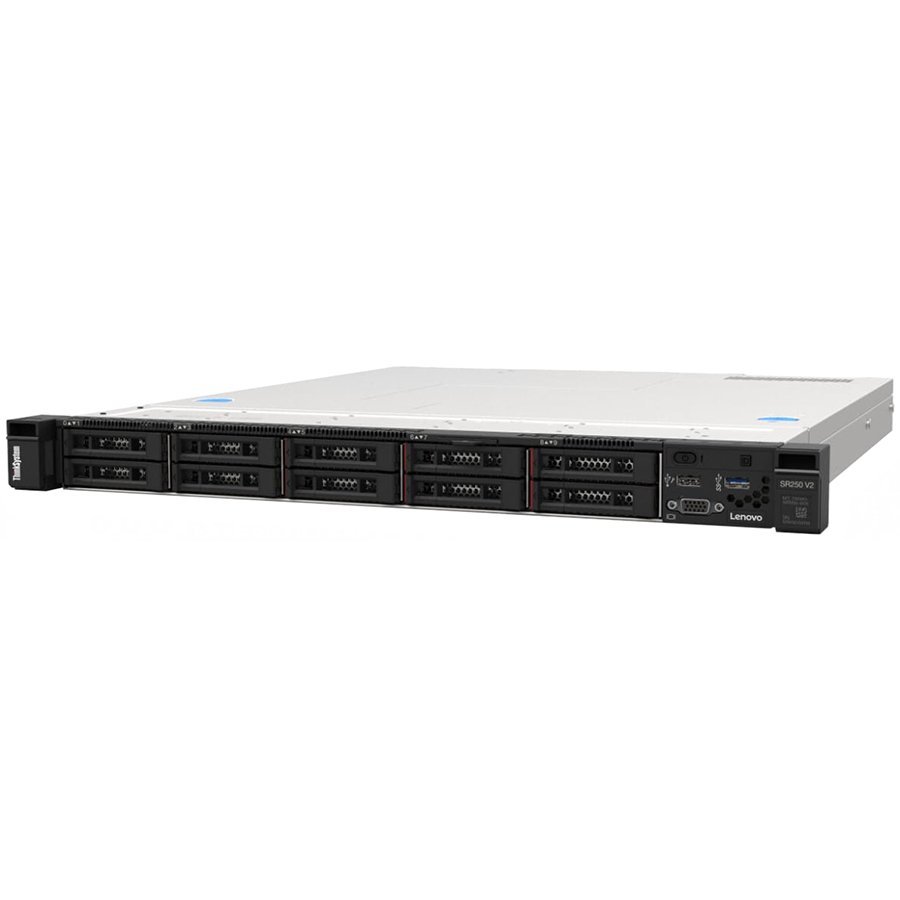 Lenovo ThinkSystem SR250 V2 Xeon E-2356G (6C 3.2GHz 12MB Cache/80W), 1x32GB, O/B, 2.5" HS (8), 5350-8I, HS 450W Titanium, XCC Enterprise Lenovo ThinkSystem SR250 V2 Xeon E-2356G (6C 3.2GHz 12MB Cache/80W), 1x32GB, O/B, 2.5" HS (8), 5350-8I, HS 450W Titanium, XCC Enterprise - Image 1