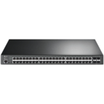 TP-Link SG3452P Omada 52-Port Gigabit L2+ Managed Switch with 48-Port PoE+, 48×Gigabit 802.3af/at PoE+ ports and 4×Gigabit SFP slots, 384 W total PoE budget,SDN, Omada app, Static Routing,VLAN,ACL,QoS, IGMP Snooping, ERPS, Zero-Touch Provisioning