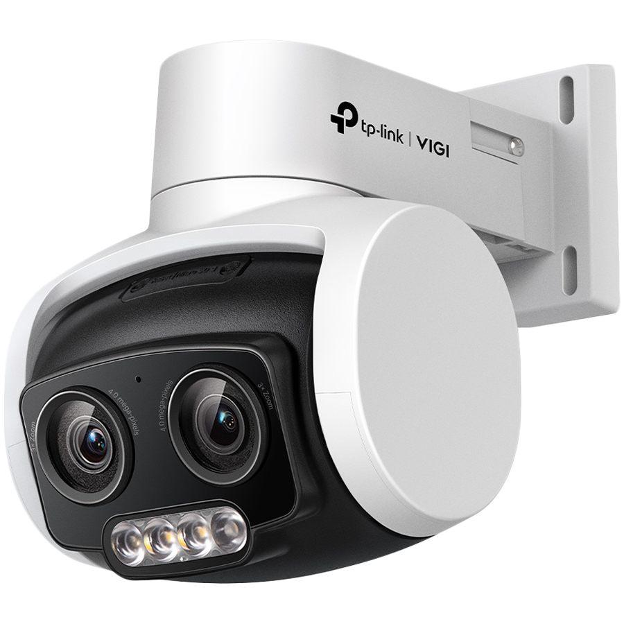 TP-Link VIGI C540V 4MP Dual-Lens Varied Focal Full-Color PT Camera, H.265+/H.265/H.264+/H.264, 1/3"" Progressive Scan CMOS, Color/0.005 Lux@F1.6, 0 Lux with IR/White Light, 25fps/30fps ( 2560x1440,2304x1296, 2048x1280, 1920x1080), PoE/12V DC TP-Link VIGI C540V 4MP Dual-Lens Varied Focal Full-Color PT Camera, H.265+/H.265/H.264+/H.264, 1/3"" Progressive Scan CMOS, Color/0.005 Lux@F1.6, 0 Lux with IR/White Light, 25fps/30fps ( 2560x1440,2304x1296, 2048x1280, 1920x1080), PoE/12V DC - Image 1