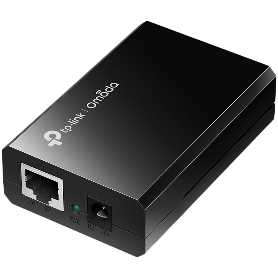 TP-Link POE150S Omada PoE Injector, 2× 10/100/1000Mbps RJ45 Port, IEEE 802.3af compliant, 1× 48VDC Power Input Port, Data and power carried over the same cable up to 100 meters, plastic case, Auto-determine the necessary power requirements TP-Link POE150S Omada PoE Injector, 2× 10/100/1000Mbps RJ45 Port, IEEE 802.3af compliant, 1× 48VDC Power Input Port, Data and power carried over the same cable up to 100 meters, plastic case, Auto-determine the necessary power requirements - Image 1