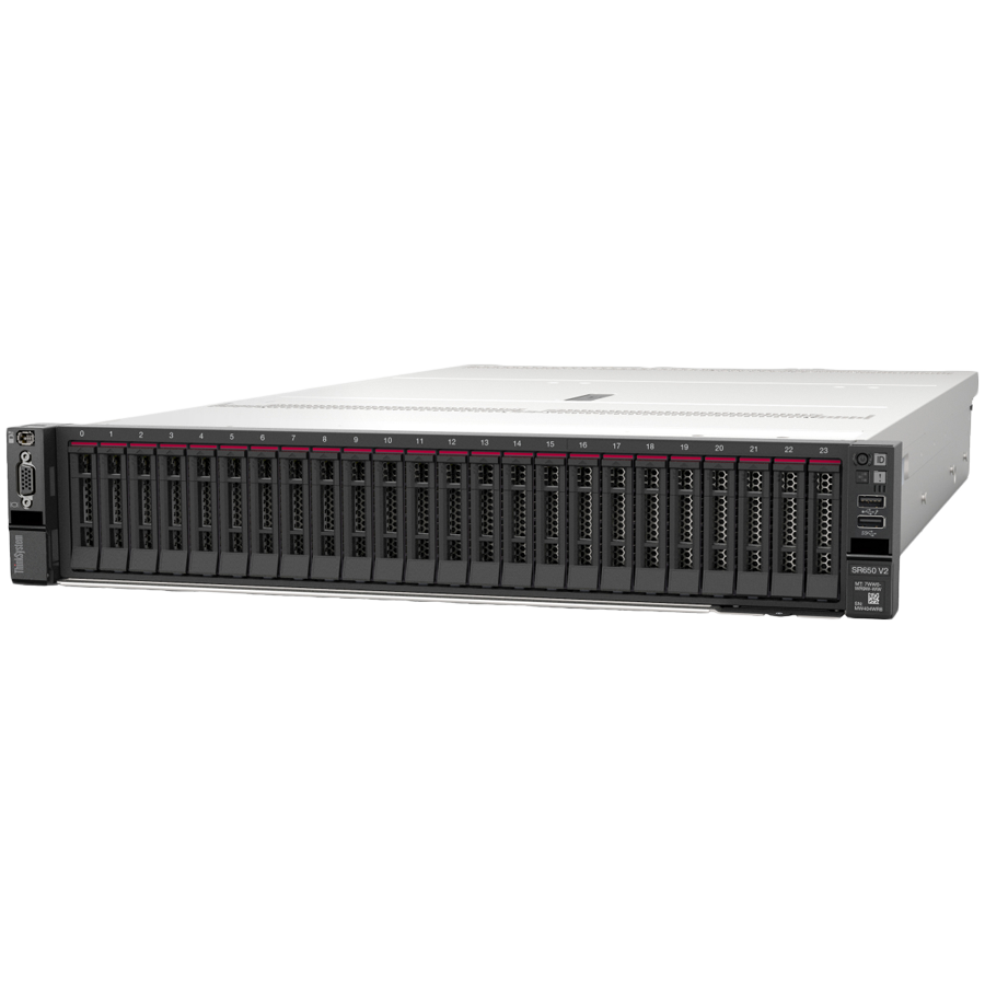 Lenovo ThinkSystem SR650 v2; Xeon Silver 4310 (12C 2.1GHz 18MB Cache/120W), 32GB (1x32GB, 3200MHz 2Rx4 RDIMM), 8 SAS/SATA, 9350-8i 2GB, 1x1100W Titaniu m, 5 Standard Fans,XCC Enterprise, Toolless V2 Rails, 3yr warranty Lenovo ThinkSystem SR650 v2; Xeon Silver 4310 (12C 2.1GHz 18MB Cache/120W), 32GB (1x32GB, 3200MHz 2Rx4 RDIMM), 8 SAS/SATA, 9350-8i 2GB, 1x1100W Titaniu m, 5 Standard Fans,XCC Enterprise, Toolless V2 Rails, 3yr warranty - Image 1