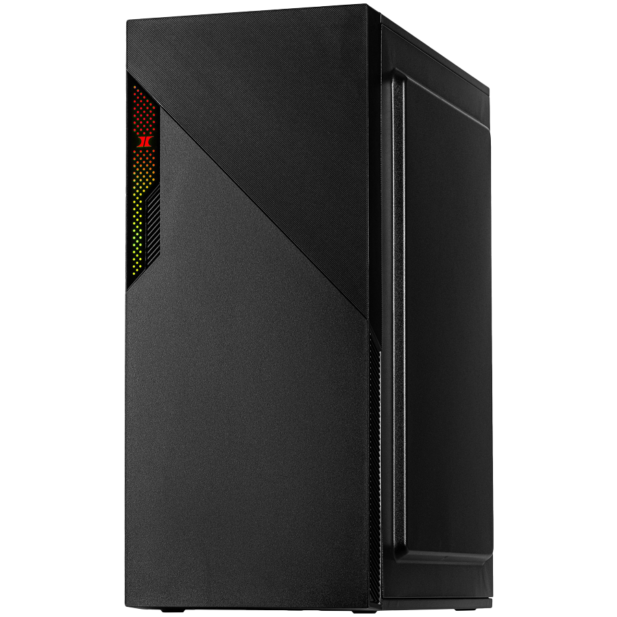 Inter-Tech PC Case ATX A-303 Slant Midi Tower Black, No PSU, RGB Inter-Tech PC Case ATX A-303 Slant Midi Tower Black, No PSU, RGB - Image 1