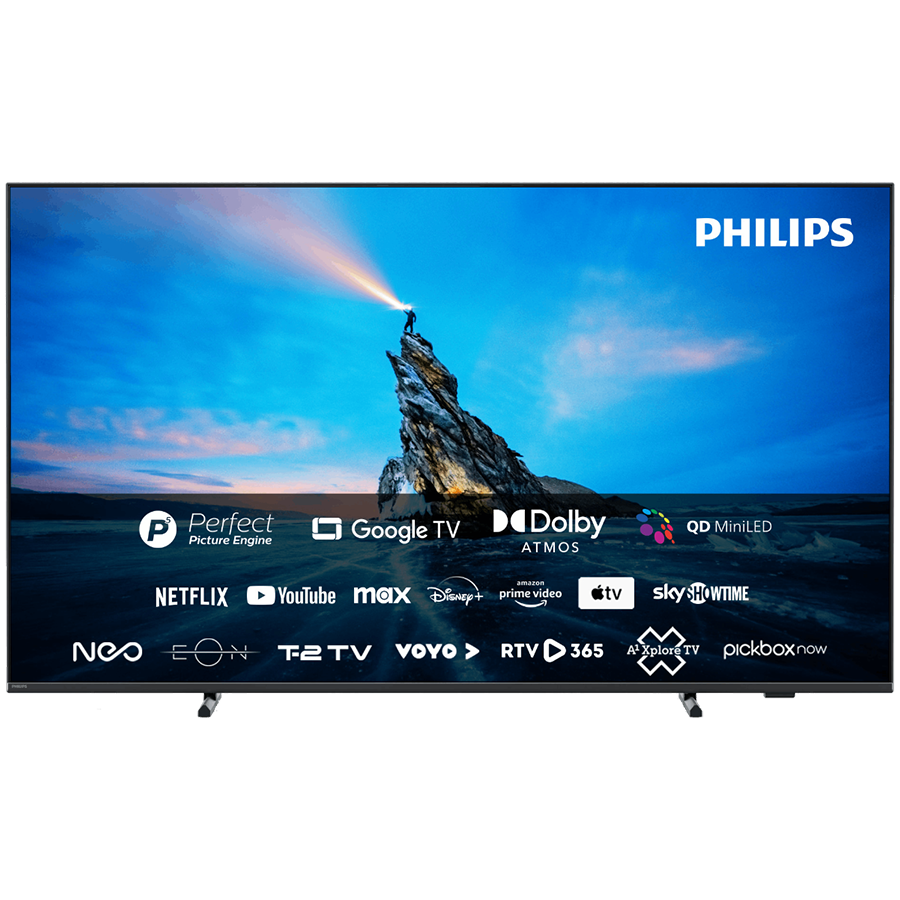Philips 55PML8709/12 4K Quantum Dot MiniLED Google TV, 139 cm (55") P5 Perfect Picture Engine, Dolby Atmos sound, Google Assistant/Amazon Alexa Philips 55PML8709/12 4K Quantum Dot MiniLED Google TV, 139 cm (55") P5 Perfect Picture Engine, Dolby Atmos sound, Google Assistant/Amazon Alexa - Image 1