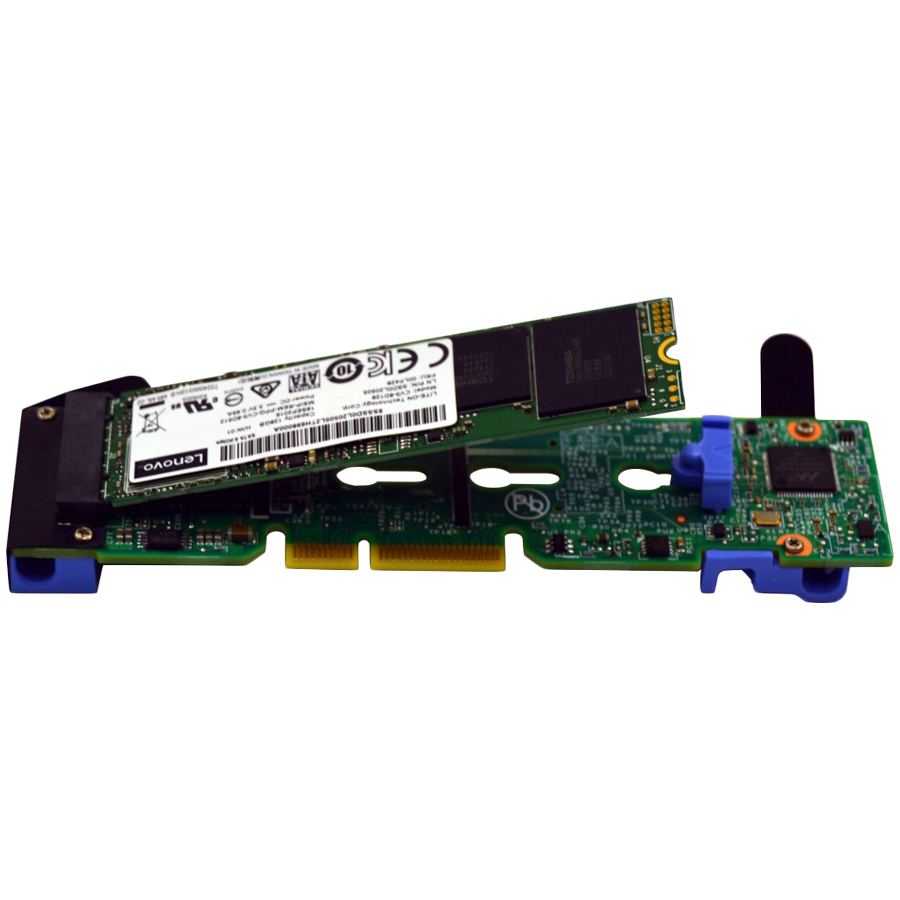Lenovo ThinkSystem M.2 SATA/NVMe 2-Bay Enablement Adapter for ST250, SR250 Lenovo ThinkSystem M.2 SATA/NVMe 2-Bay Enablement Adapter for ST250, SR250 - Image 1