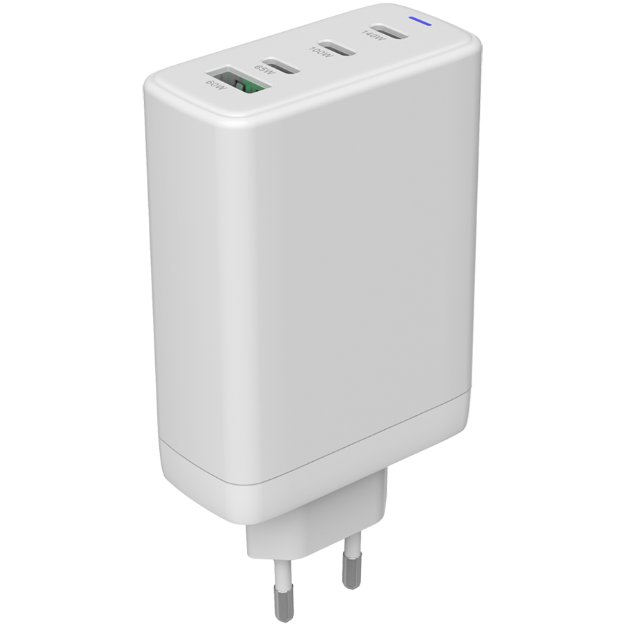 CANYON charger CU140ACC GaN 150W 3xPD 1xQC EU White CANYON charger CU140ACC GaN 150W 3xPD 1xQC EU White - Image 1