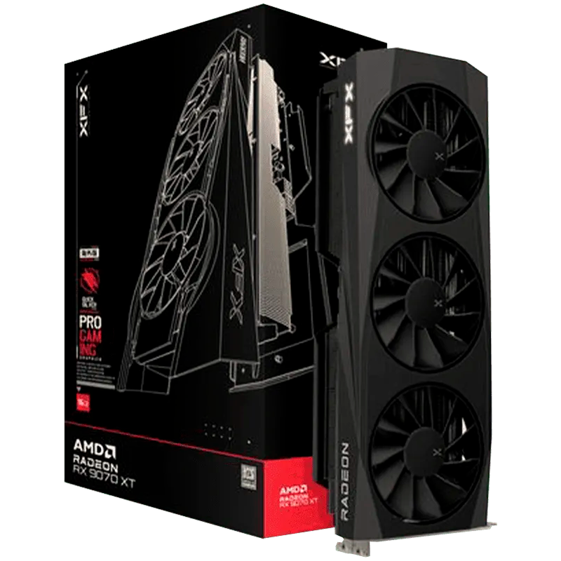 XFX Quicksilver AMD Radeon RX 9070XT 16GB GDDR6 256-bit HDMI 3xDP XFX Quicksilver AMD Radeon RX 9070XT 16GB GDDR6 256-bit HDMI 3xDP - Image 1