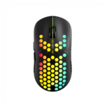 Canyon 7keys Gaming 2.4G wireless mouse, KA8 sensor, DPI up to 1600, rubber coating on panel, Huano 1million switch, 45cm PVC cable, ABS material. 400mAh battery, size: 125.8*63.7*41mm, weight: 95g, Black