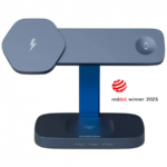 CANYON Wireless Charging Station Hexagon 310 3in1 DarkGrey/Blue