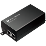 TP-Link POE160S PoE+ Injector Adapter, 1× Gigabit PoE Port, 1× Gigabit Non-PoE Port, 802.3at/af Compliant, Data and Power Carried over The Same Cable Up to 100 Meters, Plastic Case, Pocket Size