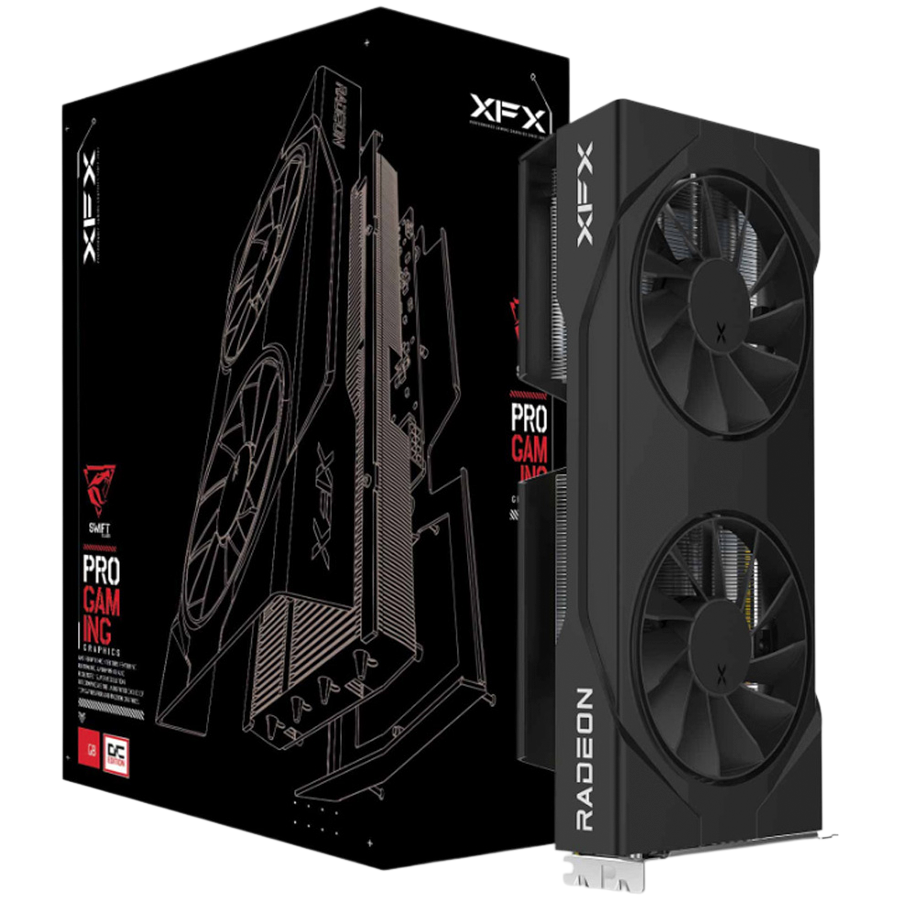 XFX Swift AMD Radeon RX 9060 XT OC 16GB GDDR6 128-bit HDMI 2x DP XFX Swift AMD Radeon RX 9060 XT OC 16GB GDDR6 128-bit HDMI 2x DP - Image 1
