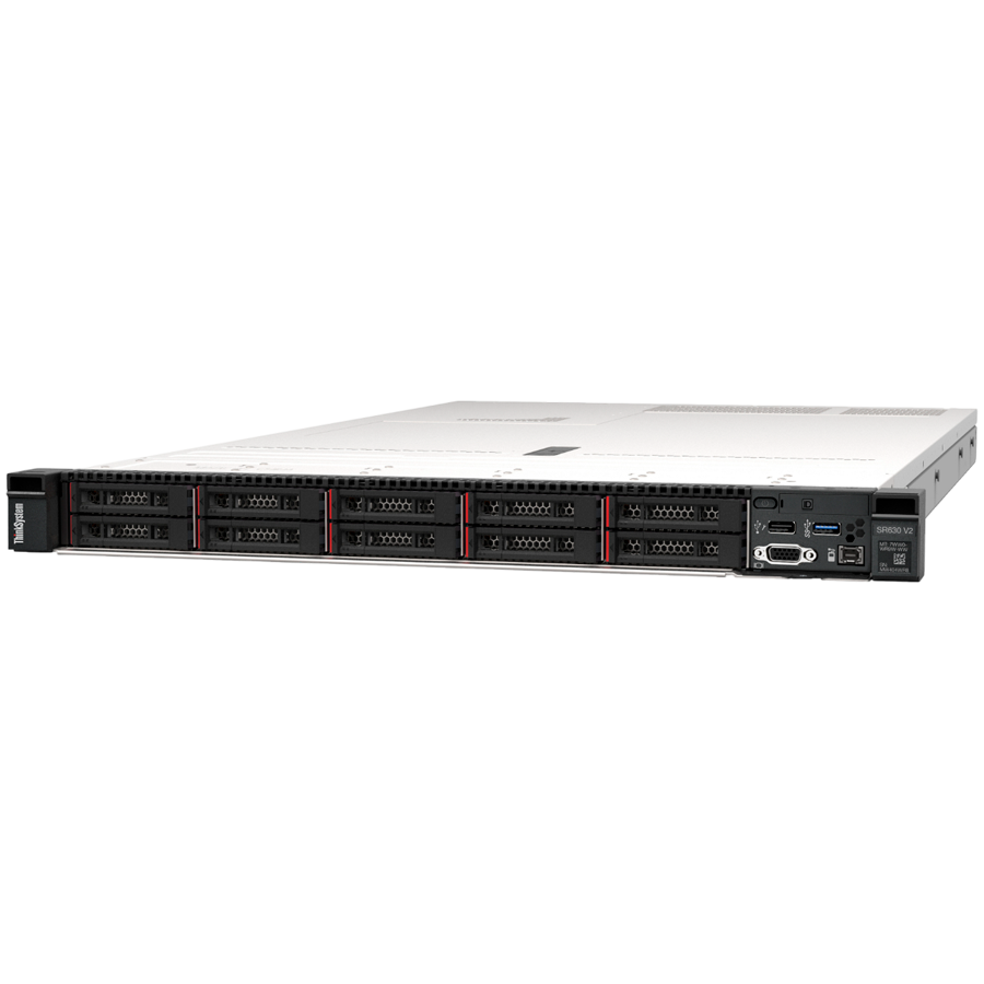 LenovoThinkSystem 1U SR630 V2 1x Intel Xeon Silver 4310 (12C 120W 2.1GHz),1x 32GB TruDDR4 3200 MHz (2Rx4 1.2V RDIMM),1x RAID 9350-8i 2GB Flash PCIe 12Gb Adapter,1x1U 8x2.5" SAS/SATA Backplane,1x1100W 230V Titanium Power Supply,6x1U Standard Fan,Toolless Slide Rail Kit ,XCC Pro,3yr warranty LenovoThinkSystem 1U SR630 V2 1x Intel Xeon Silver 4310 (12C 120W 2.1GHz),1x 32GB TruDDR4 3200 MHz (2Rx4 1.2V RDIMM),1x RAID 9350-8i 2GB Flash PCIe 12Gb Adapter,1x1U 8x2.5" SAS/SATA Backplane,1x1100W 230V Titanium Power Supply,6x1U Standard Fan,Toolless Slide Rail Kit ,XCC Pro,3yr warranty - Image 1