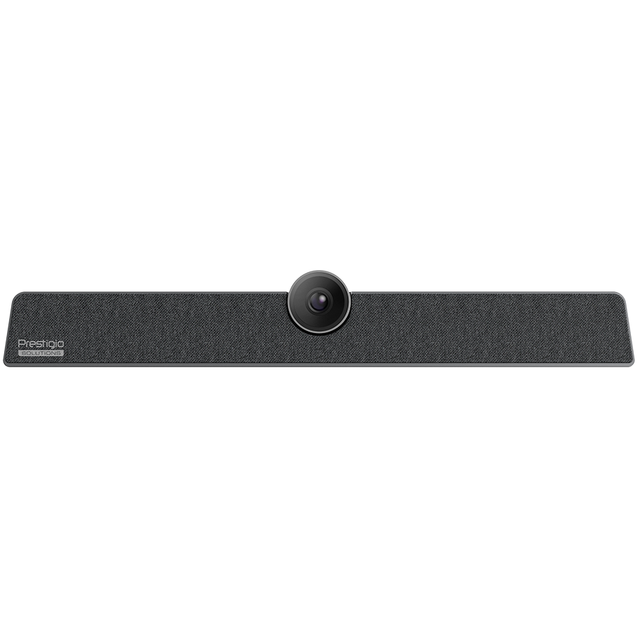 Prestigio Solutions Video Conferencing Collaboration Bar Alpha: UHD, 12MP, 6 mic, 8m (Range), Connection via USB Type-C or AUX Prestigio Solutions Video Conferencing Collaboration Bar Alpha: UHD, 12MP, 6 mic, 8m (Range), Connection via USB Type-C or AUX - Image 1