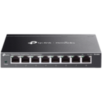 TP-Link ES208G Omada 8-Port Gigabit Easy Managed Switch, 8 x Gigabit RJ45 Ports, Desktop Steel Case and Fanless, Omada App. Flow Control, Loopback Detection, Port Isolation, Port Mirroring, LAG, VLAN, IGMP Snooping, QoS, Storm Control