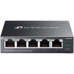 Omada 5-Port Gigabit Easy Managed Switch with 4-Port PoE+ 4× Gigabit PoE+ Ports, 1× Gigabit Non-PoE Ports 802.3at/af, 65 W PoE Power, Desktop Steel Case and Fanless Integration with Omada SDN Controller