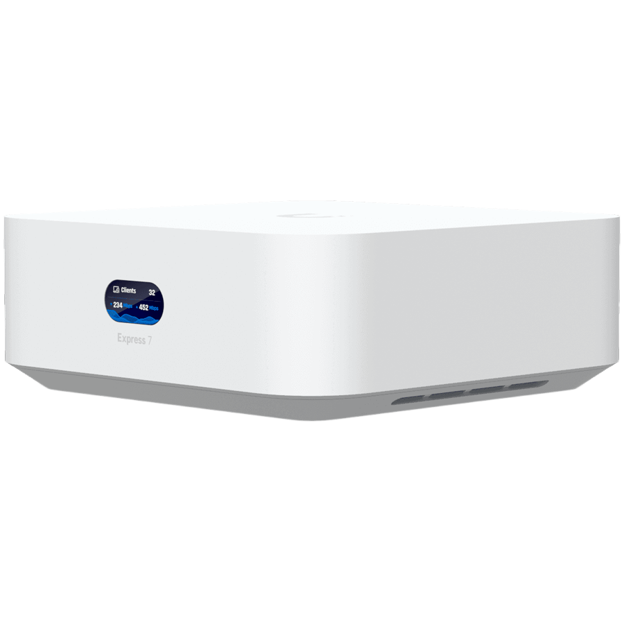 Ubiquiti UniFi Express 7 UX7-EU Mesh-scalable, super-compact 10G Cloud Gateway with integrated WiFi 7, 10 GbE RJ45 WAN port, 2.5 GbE RJ45 LAN port to extend network, up to 30+ UniFi devices and 300+ clients Ubiquiti UniFi Express 7 UX7-EU Mesh-scalable, super-compact 10G Cloud Gateway with integrated WiFi 7, 10 GbE RJ45 WAN port, 2.5 GbE RJ45 LAN port to extend network, up to 30+ UniFi devices and 300+ clients - Image 1