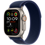 Apple Watch Ultra2 v2 Cellular 49mm Natural Titanium Case with Blue Trail Loop - S/M