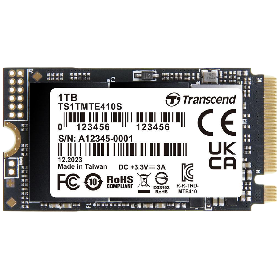 Transcend 1TB, M.2 2242,PCIe Gen4x4, NVMe, 3D TLC Transcend 1TB, M.2 2242,PCIe Gen4x4, NVMe, 3D TLC - Image 1