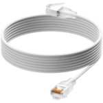 Ubiquiti UACC-Cable-Patch-EL-C6A-0.15M-W Ultra-thin braided patch cable, designed and optimized for 10 GbE networking Translucent booted RJ45 for optimal Etherlighting brightness