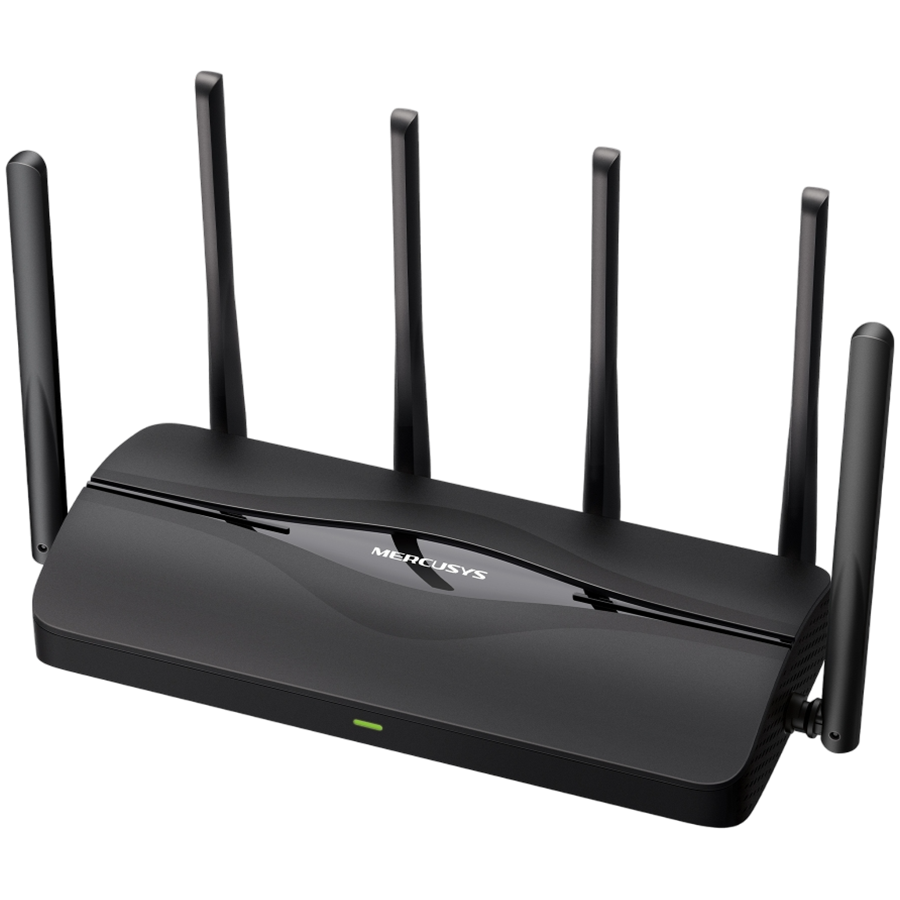 Mercusys MR37BE BE6500 Dual-Band Wi-Fi 7 Router, 688 Mbps at 2.4 GHz + 5760 Mbps at 5 GHz, 6x Ext. Antennas, 1x 2.5 Gbps WAN port + 1x 2.5 Gbps LAN port + 2x Gigabit LAN ports, MLO, 4096-QAM, OFDMA, HE160, Router/Access Point Mode, MU-MIMO Mercusys MR37BE BE6500 Dual-Band Wi-Fi 7 Router, 688 Mbps at 2.4 GHz + 5760 Mbps at 5 GHz, 6x Ext. Antennas, 1x 2.5 Gbps WAN port + 1x 2.5 Gbps LAN port + 2x Gigabit LAN ports, MLO, 4096-QAM, OFDMA, HE160, Router/Access Point Mode, MU-MIMO - Image 1