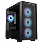 ASUS A21 PLUS TG ARGB BLACK4x 120mm ARGB fans, microATXMini-ITX,