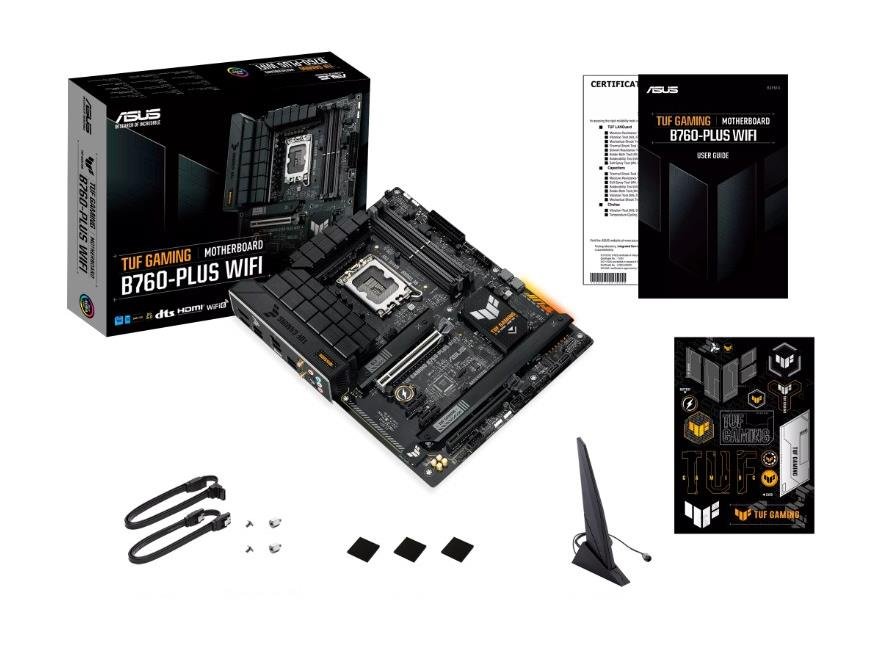 ASUS TUF GAMING B760-PLUS WIFI Intel B760;LGA 1700,4xDDR5 HDMI,DP;RAID;2.5Gb LAN;Wi-Fi 6E;ATX ASUS TUF GAMING B760-PLUS WIFI Intel B760;LGA 1700,4xDDR5 HDMI,DP;RAID;2.5Gb LAN;Wi-Fi 6E;ATX - Image 1