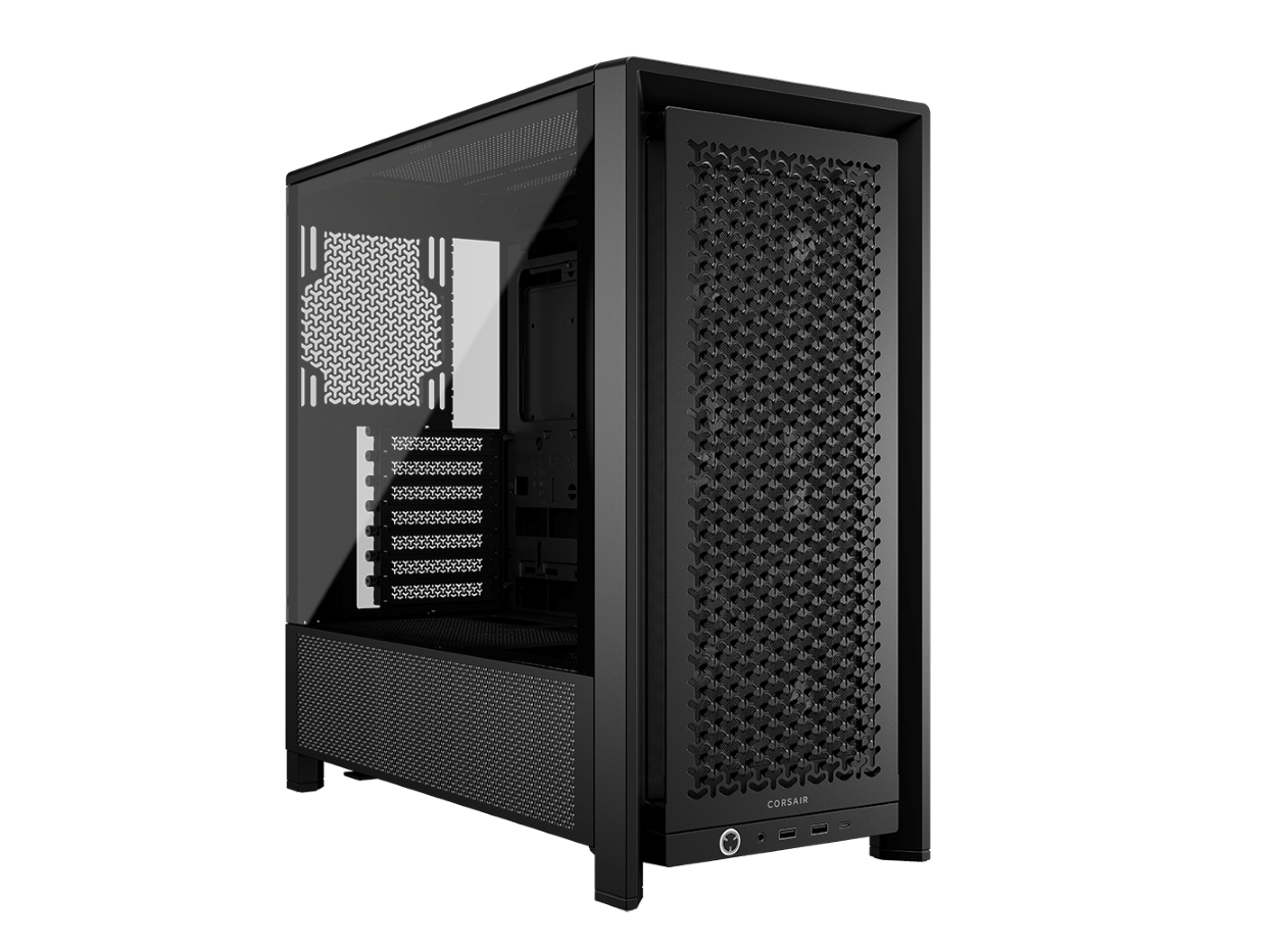 CORSAIR FRAME 4000D RS Case3xRS120 fans, 360mm radiator170mm cooler, 430mm GPU, ATX, Black CORSAIR FRAME 4000D RS Case3xRS120 fans, 360mm radiator170mm cooler, 430mm GPU, ATX, Black - Image 1