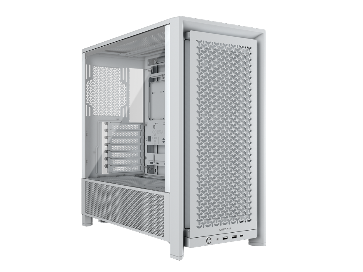 CORSAIR FRAME 4000D RS Case3xRS120 fans, 360mm radiator170mm cooler, 430mm GPU, ATX, White CORSAIR FRAME 4000D RS Case3xRS120 fans, 360mm radiator170mm cooler, 430mm GPU, ATX, White - Image 1