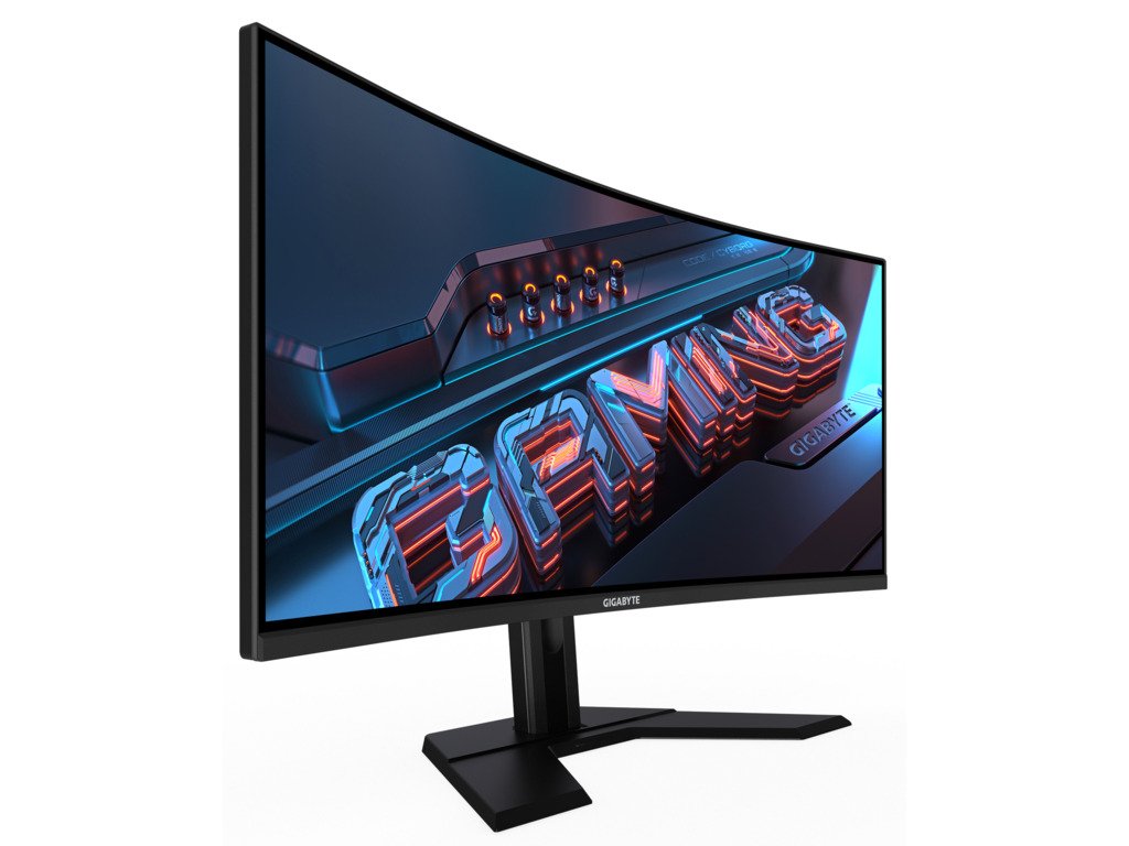Gigabyte Monitor G34WQCP34" VA 1500R, 3440x1440, 350cd180Hz, 1ms, 2xHDMI, 2xDP, Height Gigabyte Monitor G34WQCP34" VA 1500R, 3440x1440, 350cd180Hz, 1ms, 2xHDMI, 2xDP, Height - Image 1