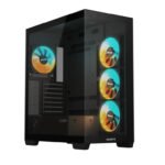 Gigabyte C500 Panoramic Stealt Mid-tower, ATX, 4x ARGB fans Black Case