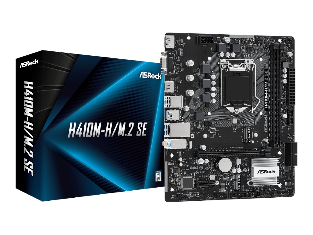 ASROCK MB H410M-H/M.2 SEIntel H370; LGA1200; 2xDDR44xSATA3; M.2; DP; HDMI; mATX; ASROCK MB H410M-H/M.2 SEIntel H370; LGA1200; 2xDDR44xSATA3; M.2; DP; HDMI; mATX; - Image 1
