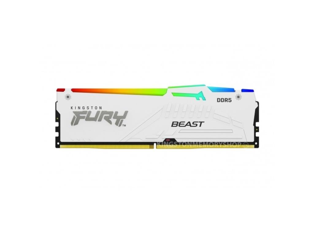 Kingston 32GB 5600MHz DDR5 W.White RGB, CL36, 288-pin,EXPO certified Kingston 32GB 5600MHz DDR5 W.White RGB, CL36, 288-pin,EXPO certified - Image 1