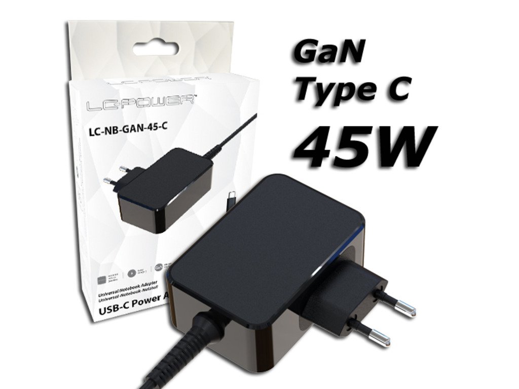 LC-Power USB GaN punjač 45W Punjač za laptope, USB-C,5-20V, 2.25-3A LC-Power USB GaN punjač 45W Punjač za laptope, USB-C,5-20V, 2.25-3A - Image 1