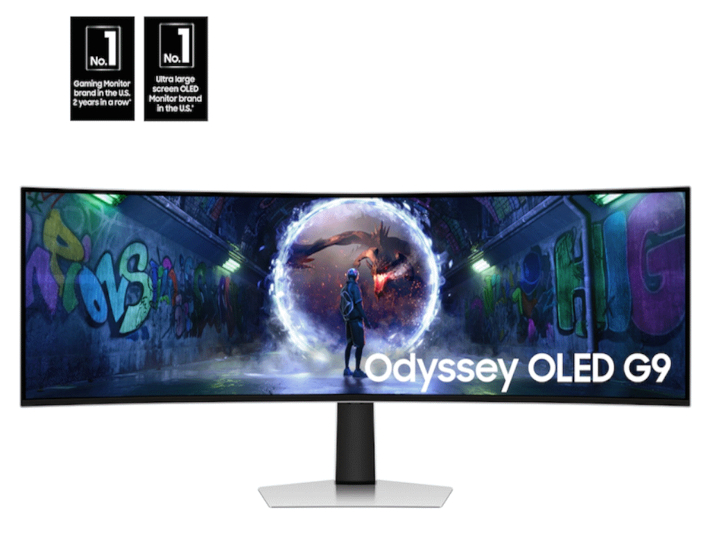 Samsung 49" OLED Monitor G93SD1800R, DQHD, 240Hz, 0.03msDP, HDMI, Micro HDMI, USB-C, HAS, Tilt Samsung 49" OLED Monitor G93SD1800R, DQHD, 240Hz, 0.03msDP, HDMI, Micro HDMI, USB-C, HAS, Tilt - Image 1
