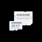 Samsung MicroSD 256GB EVO Plussa adapterom;Up to 160MBs