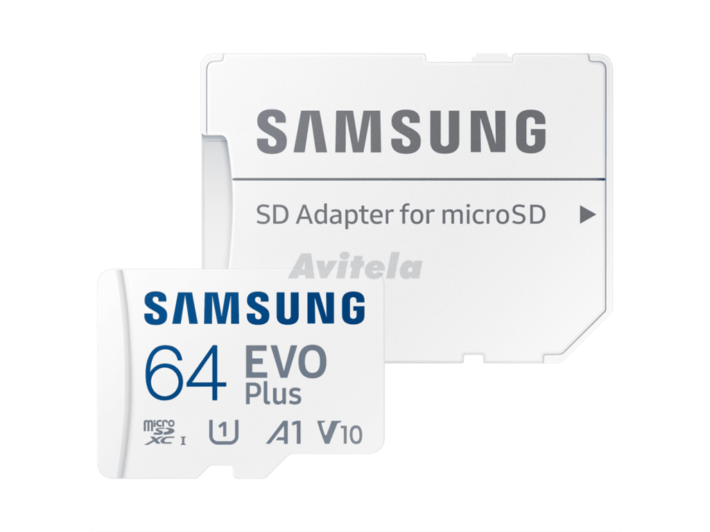 Samsung Micro SD 64GB EVO Plussa adapterom;Up to 160MBs Samsung Micro SD 64GB EVO Plussa adapterom;Up to 160MBs - Image 1